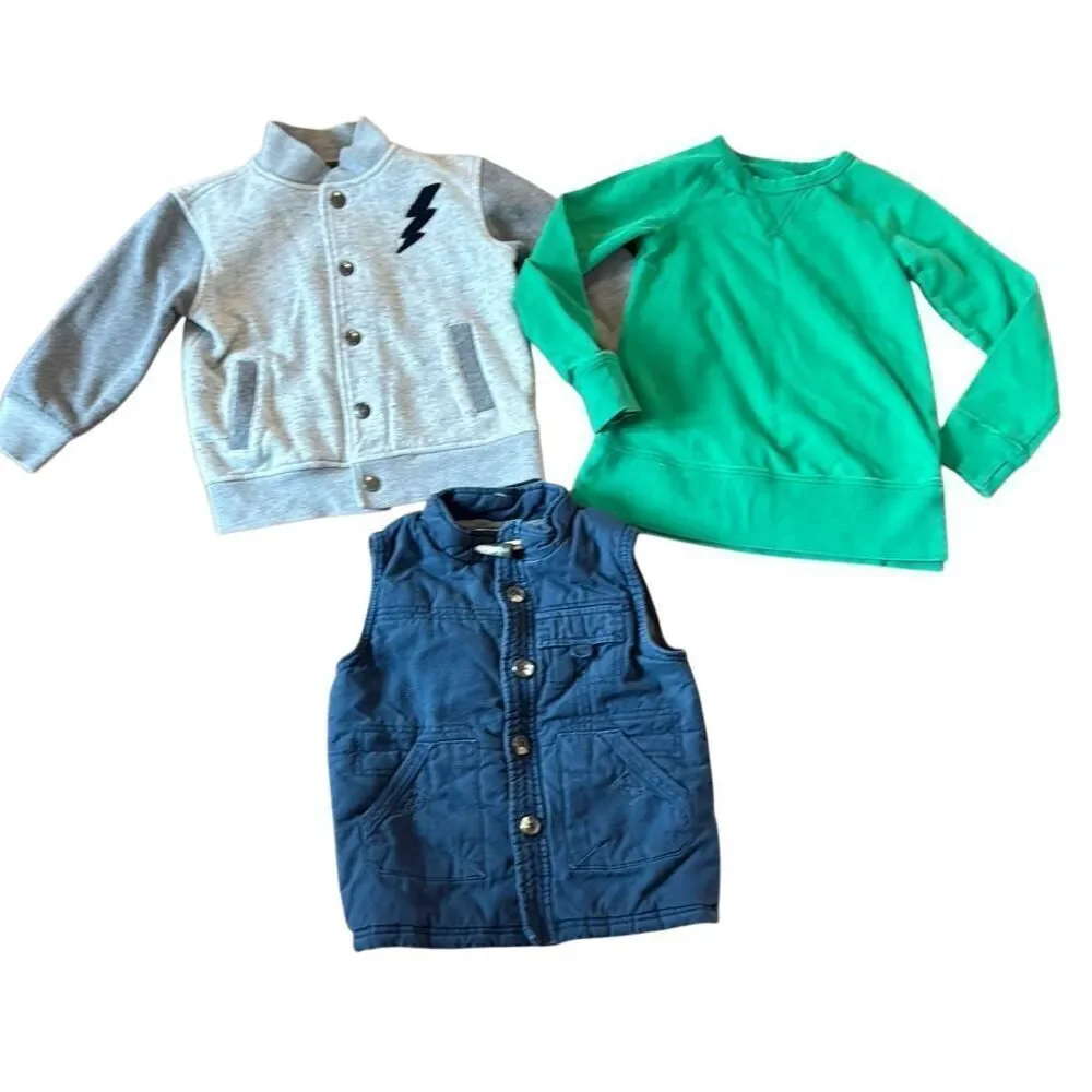 Oshkosh Primary Gymboree outerwear bundle Vest Jacket pullover 4/5